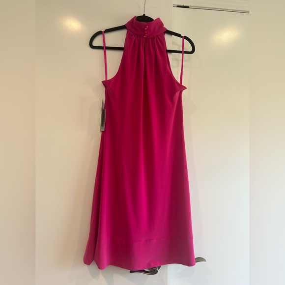 Lauren Ralph Lauren Hot Pink High Neck A Line Sleeveless Dress 12 Barbiecore - Picture 6 of 12